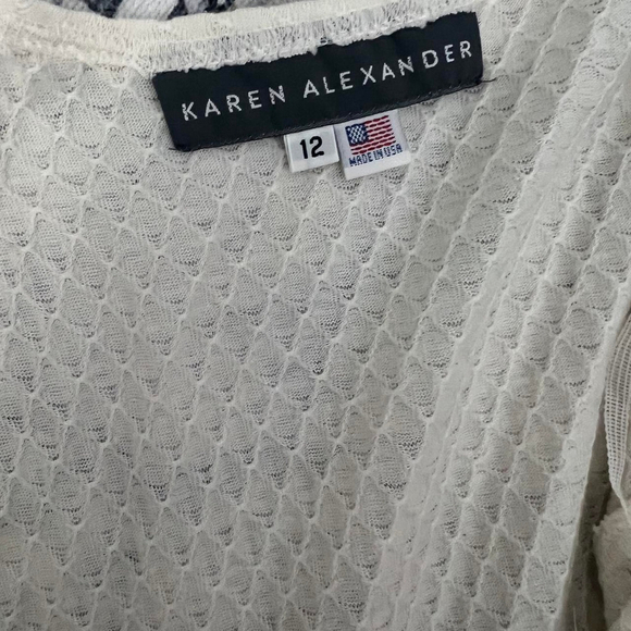 Karen Alexander 90s Vintage Cream & White Maxi Dress - Size 12 - Picture 5 of 5